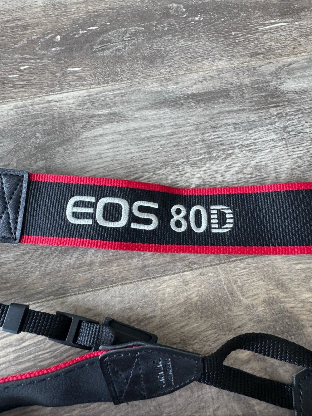 Canon Camera Neck Strap in Black with Red Trim - 1.5” Wide